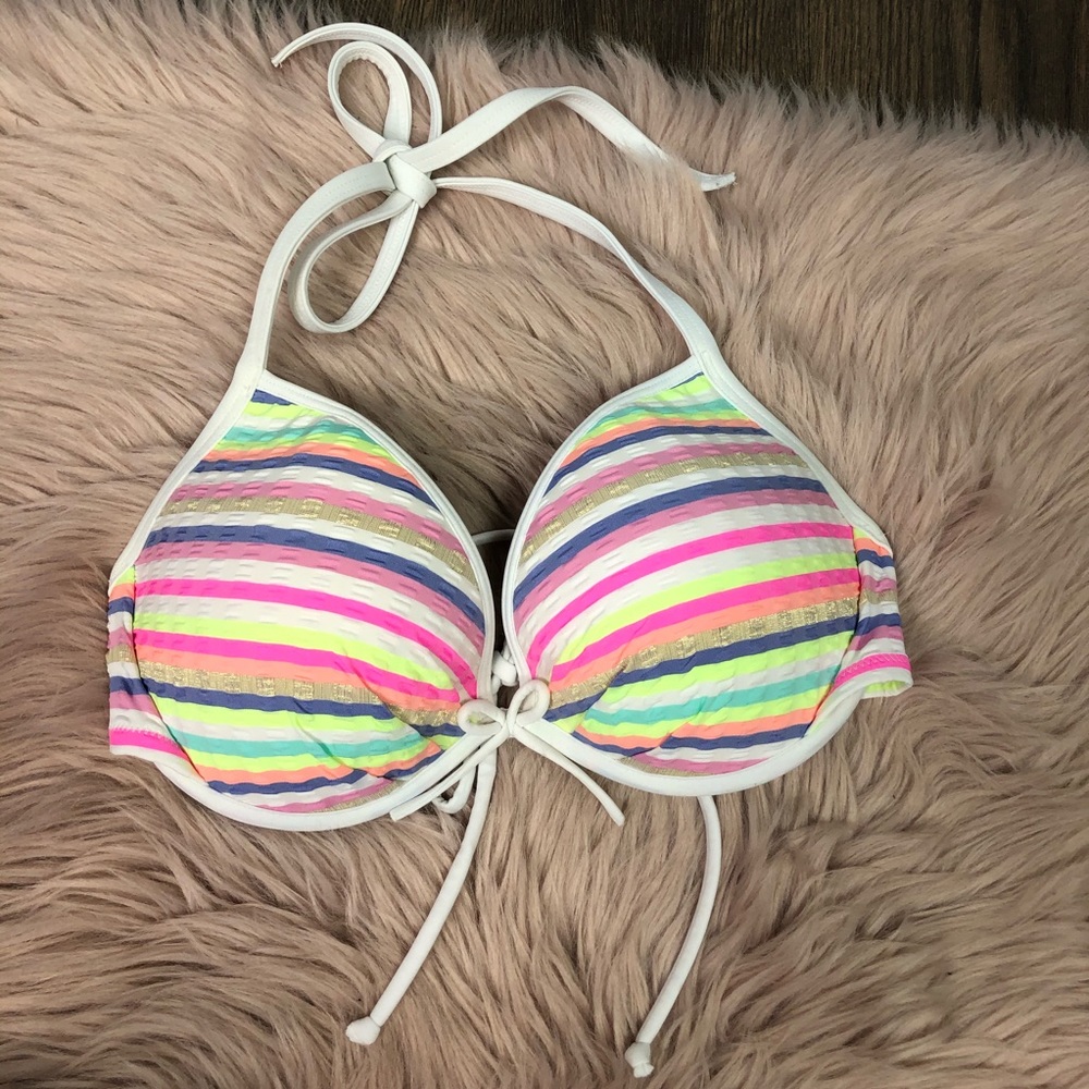 VS Swim striped string bikini top 34D